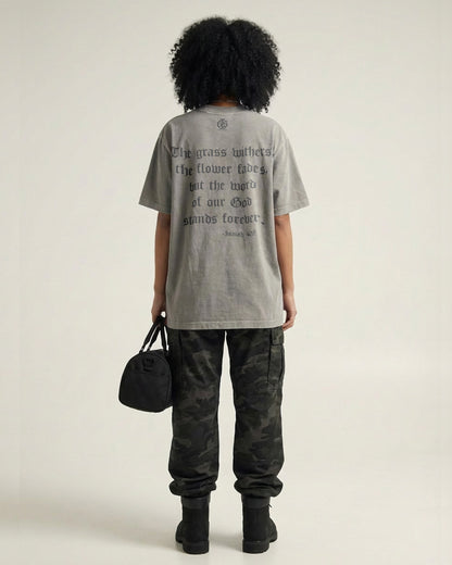 Isaiah 40:8 Foundation Tee - Cement