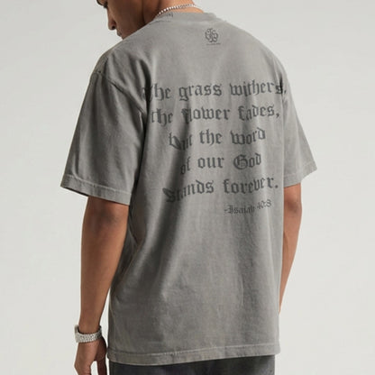 Isaiah 40:8 Foundation Tee - Cement