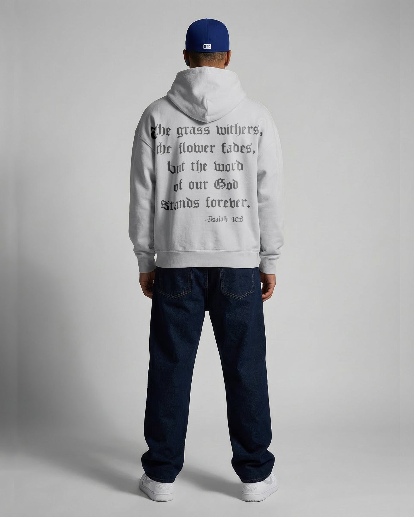 Isaiah 40:8 Foundation French Terry Hoodie - Cool Grey