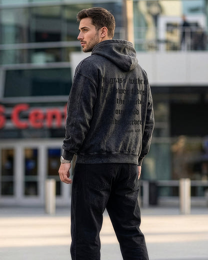 Isaiah 40:8 Foundation Heavyweight Hoodie - Mineral Onyx