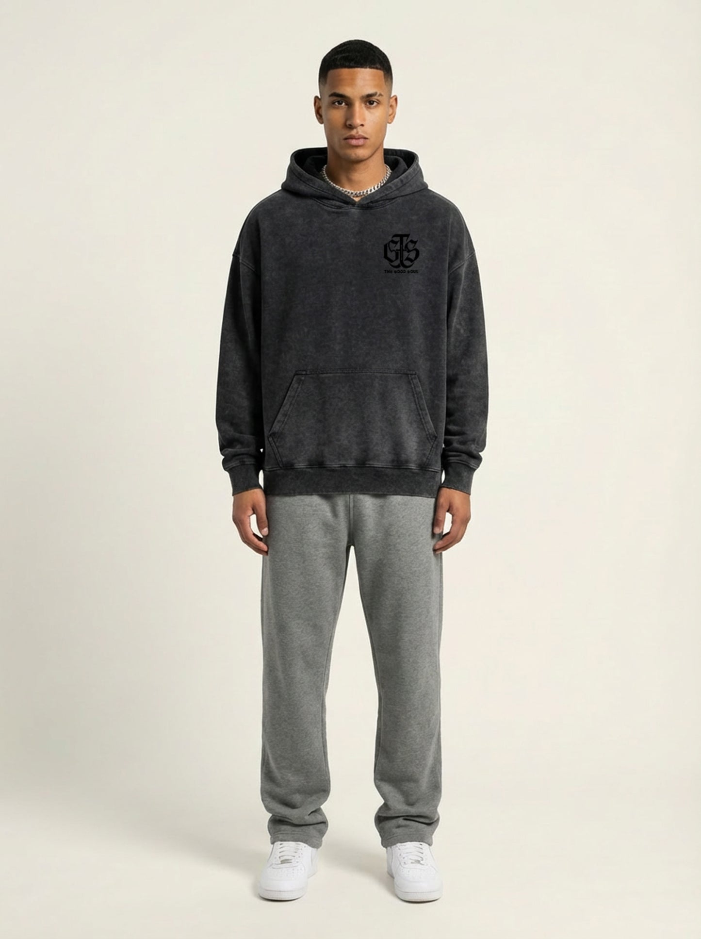 Isaiah 40:8 Foundation Heavyweight Hoodie - Mineral Onyx