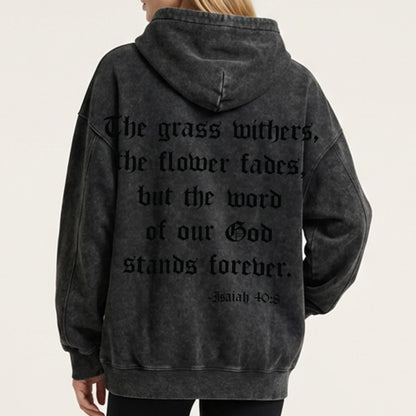 Isaiah 40:8 Foundation Heavyweight Hoodie - Mineral Onyx