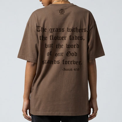 Isaiah 40:8 Heritage Tee - Mocha