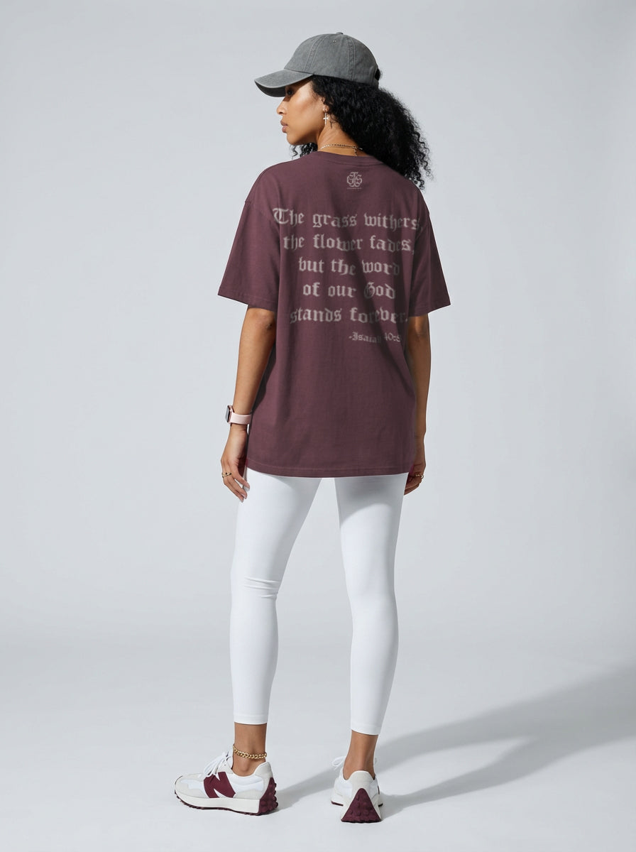 Isaiah 40:8 Royal Tee - Vintage Wine