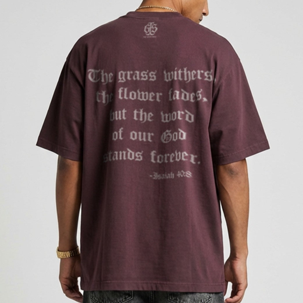 Isaiah 40:8 Royal Tee - Vintage Wine