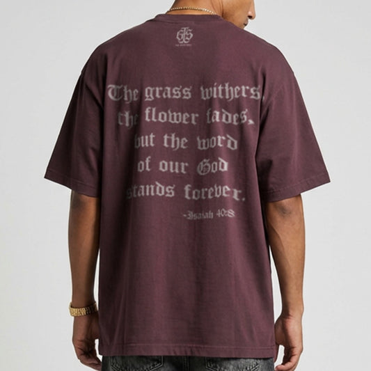 Isaiah 40:8 Royal Tee - Vintage Wine