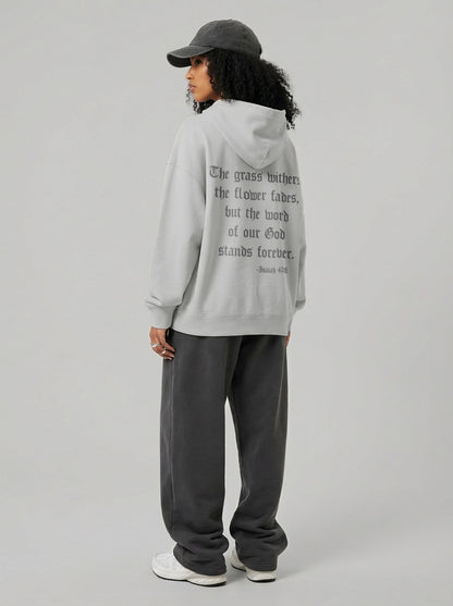 Isaiah 40:8 Foundation French Terry Hoodie - Cool Grey